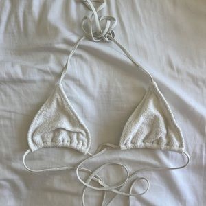 Triangl Terry White Triangle bikini top